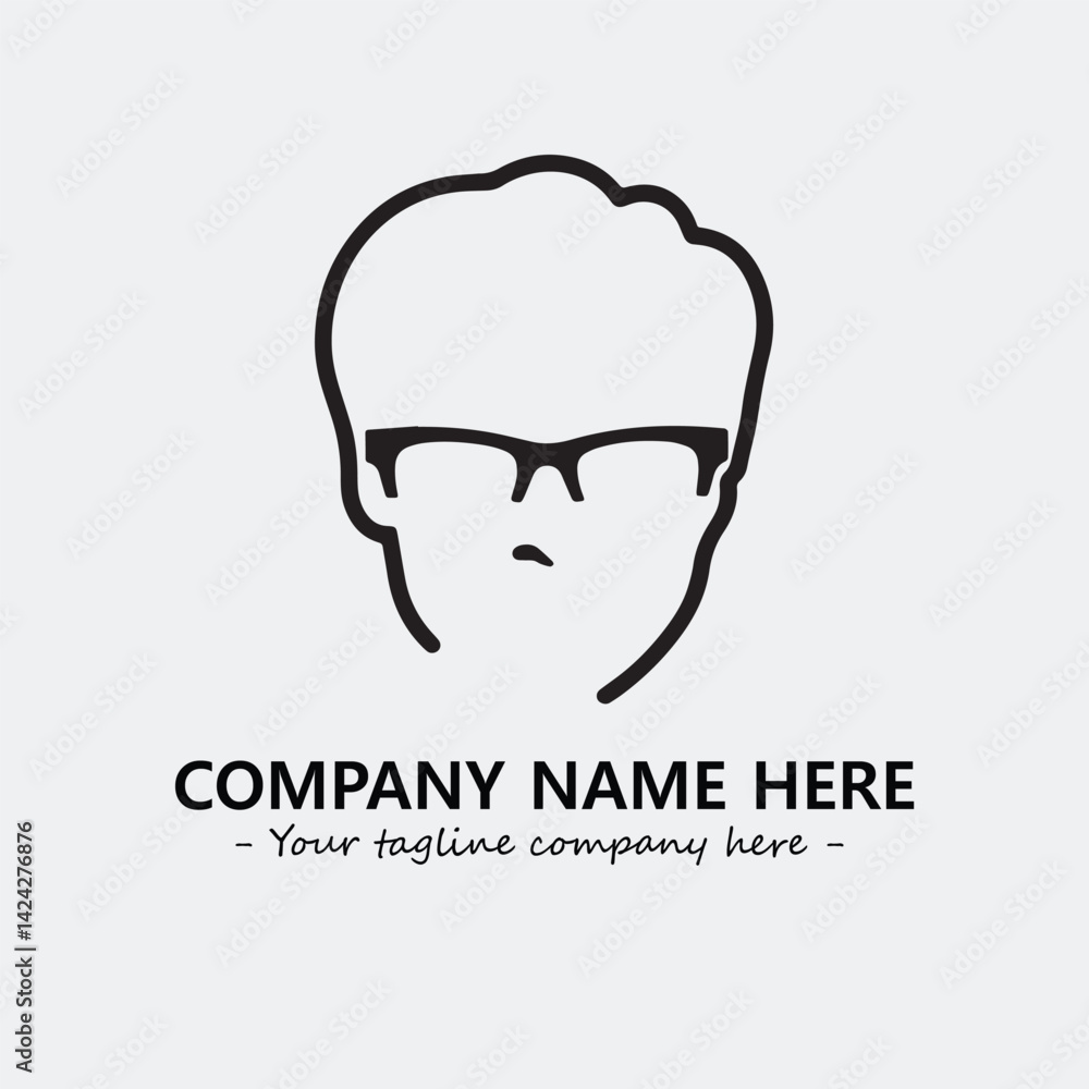 woman with glasses silhouette illustration black and white for logo company vector image woman with glasses silhouette illustration black and white for logo company vector image