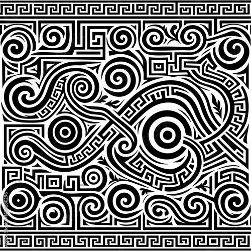 Modern Greek abstract geometric pattern background