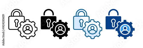 Access Control Icon Set Multiple Style Collection