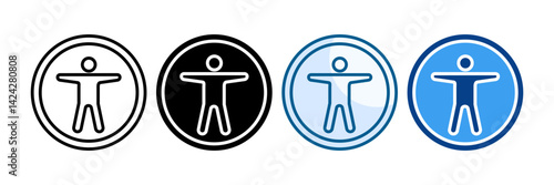 Accessibility Icon Set Multiple Style Collection