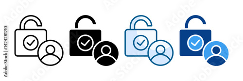 Access Control Icon Set Multiple Style Collection