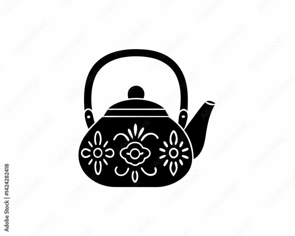 creative details Tea Kettle Icon vector Illustration creative details Tea Kettle Icon vector Illustration