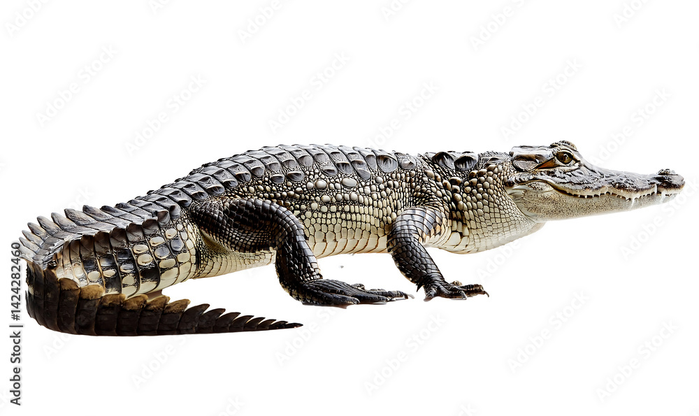 Fototapeta premium crocodile isolated on transparent Background