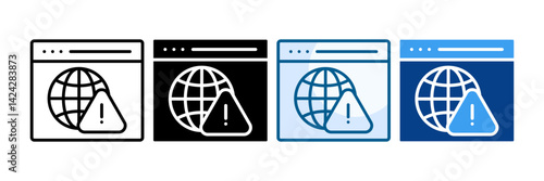 Access Denied Icon Set Multiple Style Collection