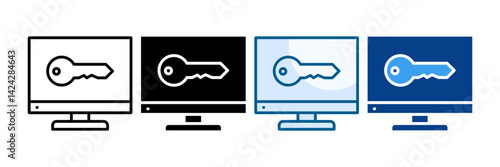 Access Icon Set Multiple Style Collection