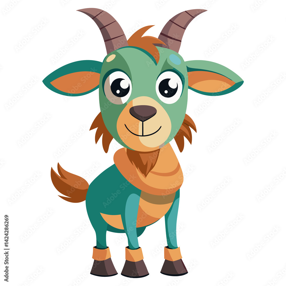 Fototapeta premium goat funny cartoon design image