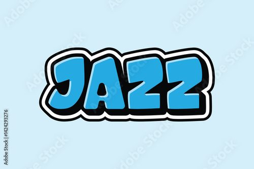 'jazz' word text effect design