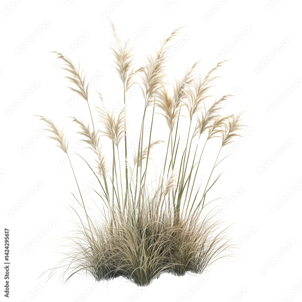 Obraz premium Isolated Grasses on Transparent Background