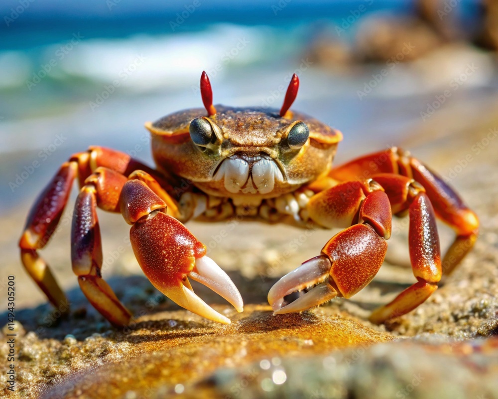 red crab on the beach red crab on the beach