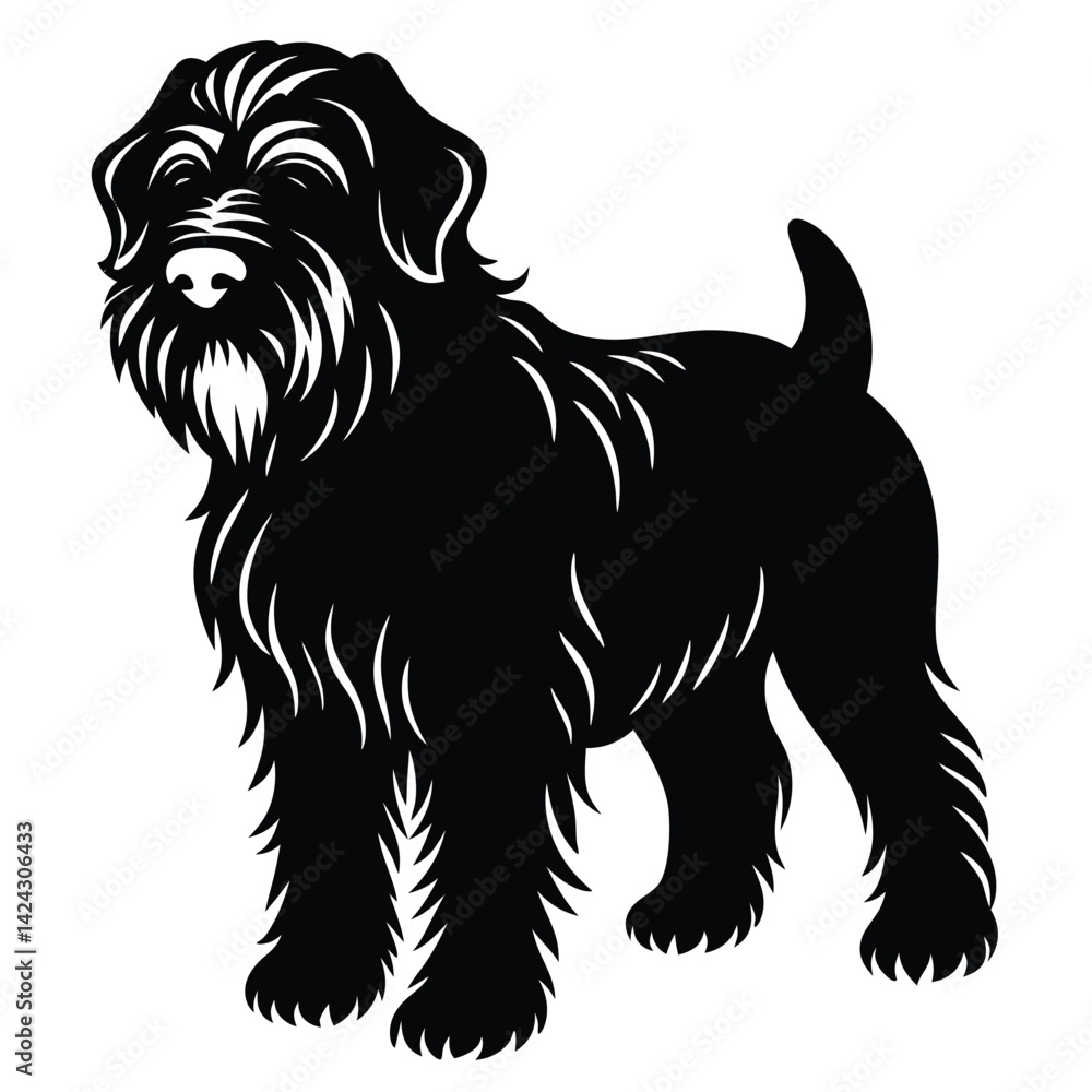 black rssina terrier vector dog black rssina terrier vector dog