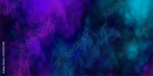 Abstract blue background with smoke Magical fantasy neon pink and blue faded colored design vector.  Purple and pink smoke or fog overlay design. Abstract smoke dark blue background
