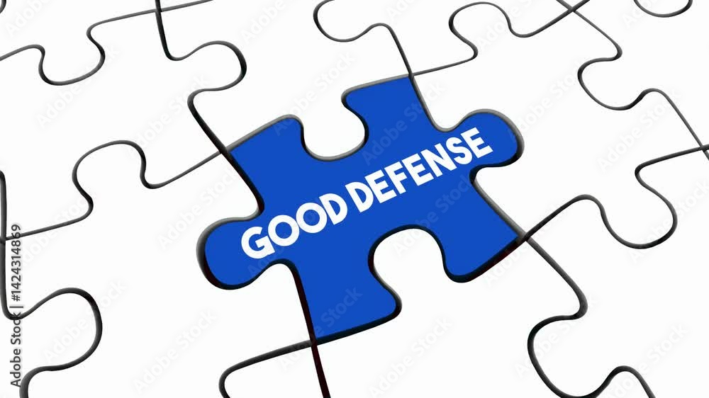 Best Offense is Good Defense Puzzle Piece Saying Quote Winning Strategy 3d Animation Best Offense is Good Defense Puzzle Piece Saying Quote Winning Strategy 3d Animation