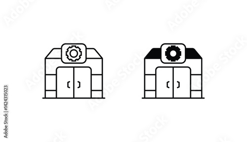 Service Center icon design with white background stock illustration
