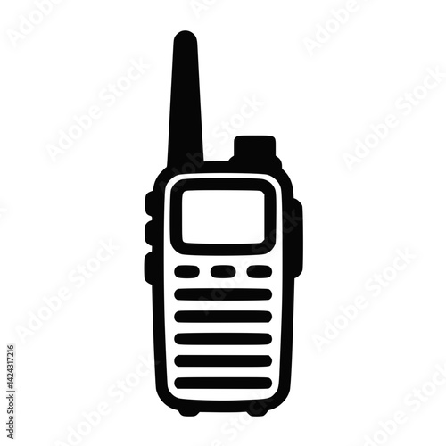 Walkie-talkie silhouette on a plain background  