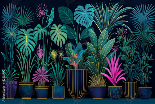 colorful flowers on black background