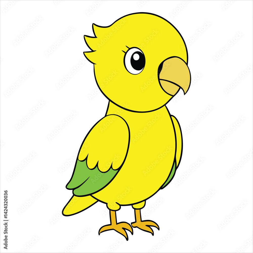 A cute yellow cartoon chick, a small baby bird, hatched from an egg, an isolated vector illustration of funny spring poultry A cute yellow cartoon chick, a small baby bird, hatched from an egg, an isolated vector illustration of funny spring poultry