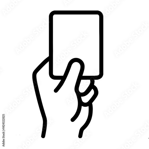 Hand Holding a Red Card in Sports Referee Action  