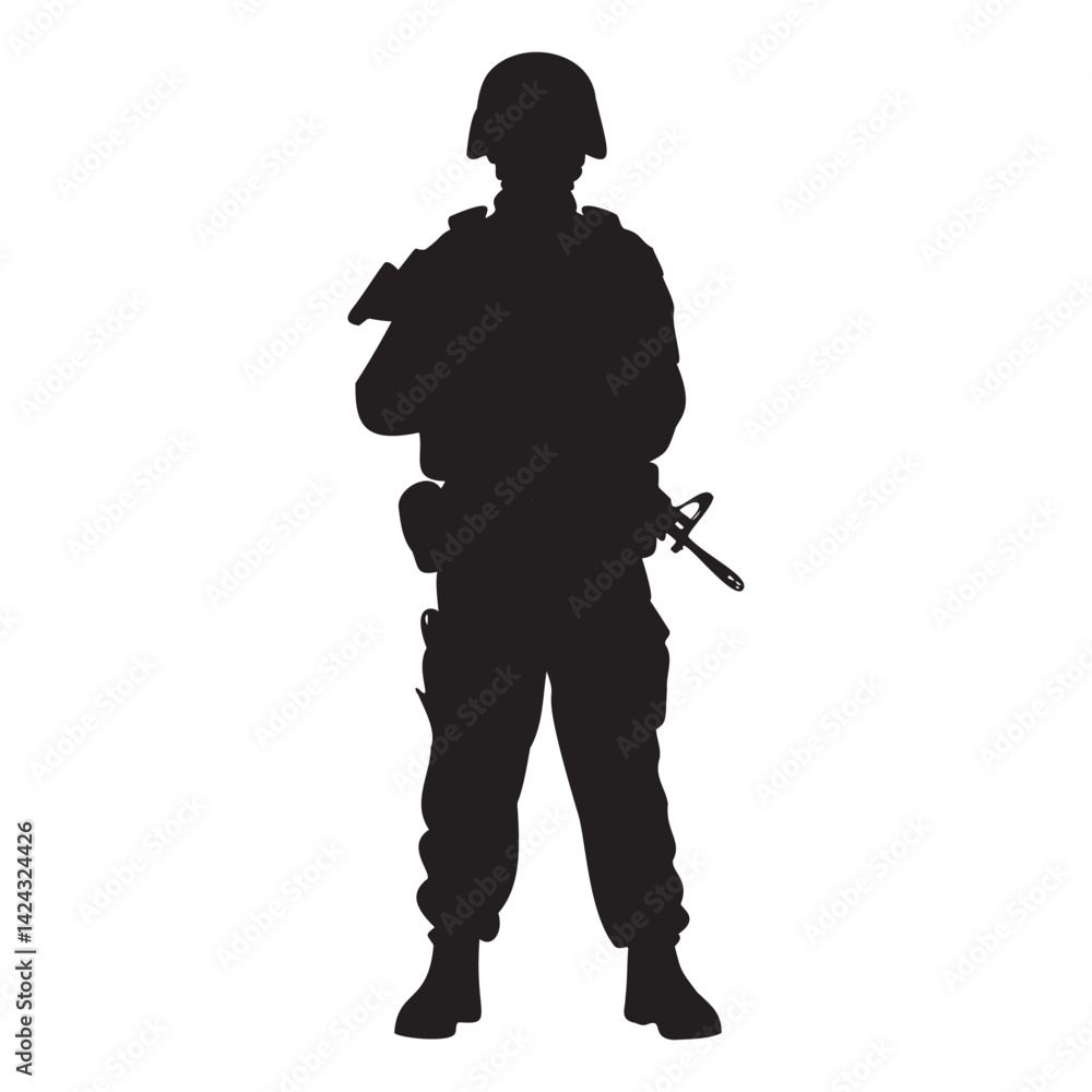 silhouette of a soldier silhouette of a soldier