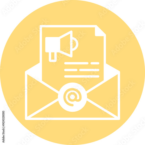 Email marketing vector icon in background Style 