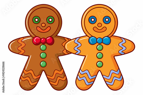 gingerbread cookies vector