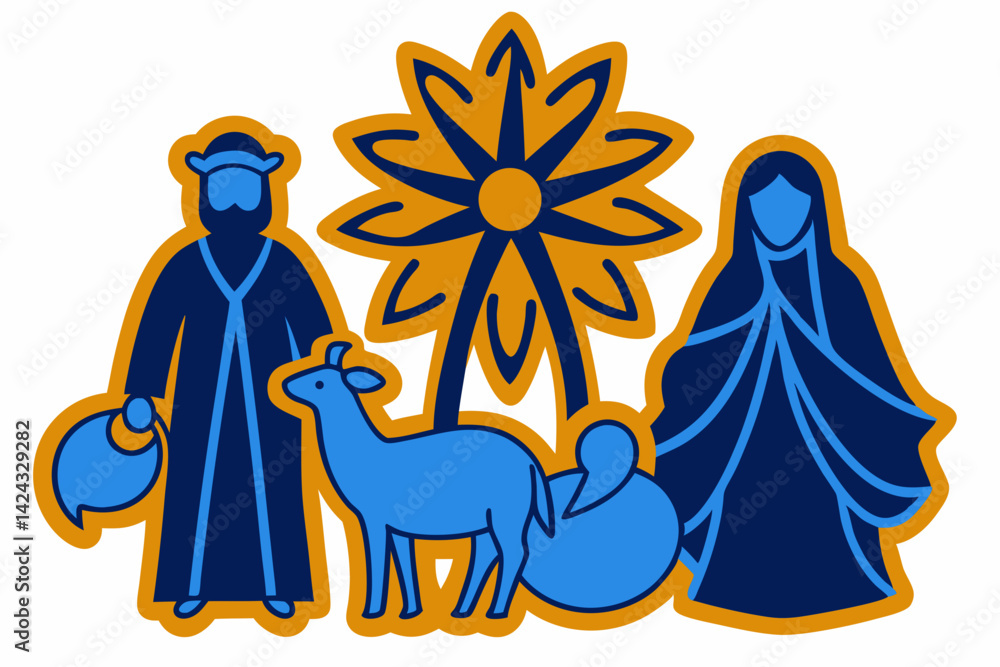 Obraz premium happy family with Christmas tree