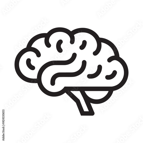 Brain Logo Design, Silhouette Brain Logo Design Vector, Unique and Professional Brain Logo Design