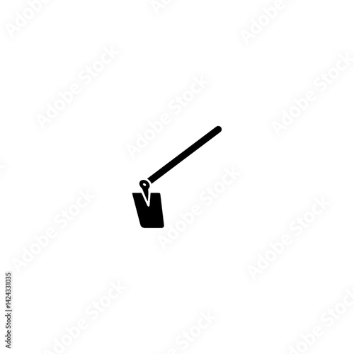 Hoe icon flat vector design
