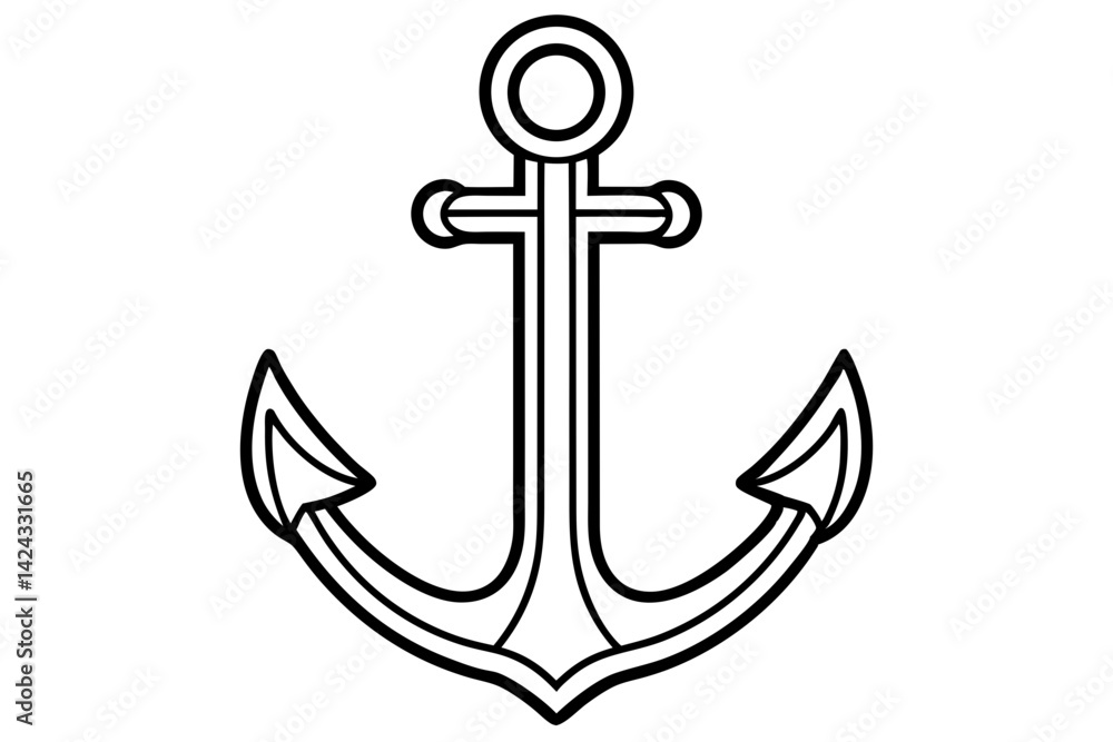 Minimal Anchor Line Art Icon – Simple Nautical Symbol in Outline Style
Minimal Anchor Line Art Icon – Simple Nautical Symbol in Outline Style