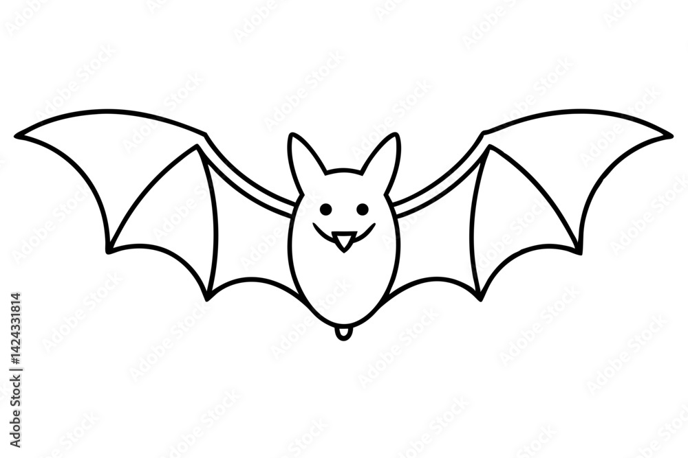Minimal Bat Line Art Icon – Simple Outline Bat Drawing for Halloween or Logo Design
Minimal Bat Line Art Icon – Simple Outline Bat Drawing for Halloween or Logo Design