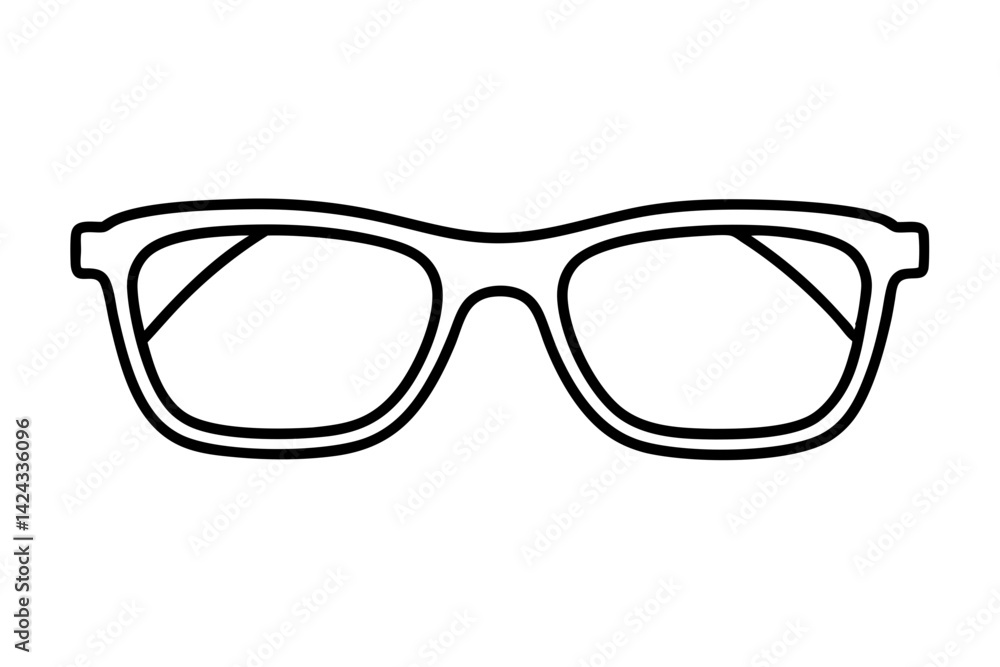 Glasses Icon - Simple Line Art Vector
Glasses Icon - Simple Line Art Vector
