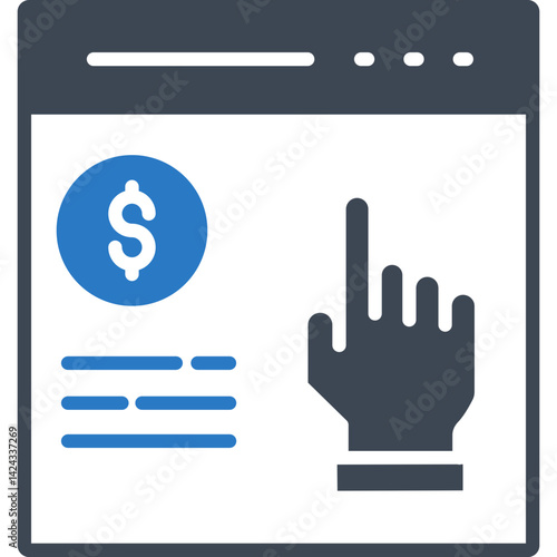 Ppc vector icon in 2 color style 