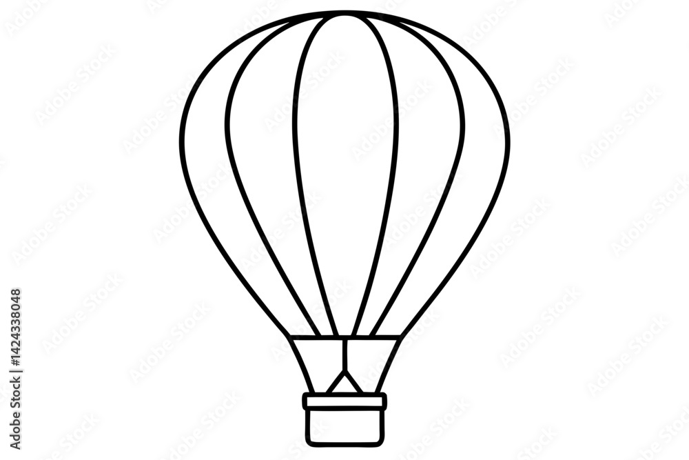 Hot Air Balloon Icon - Simple Line Art Vector
Hot Air Balloon Icon - Simple Line Art Vector