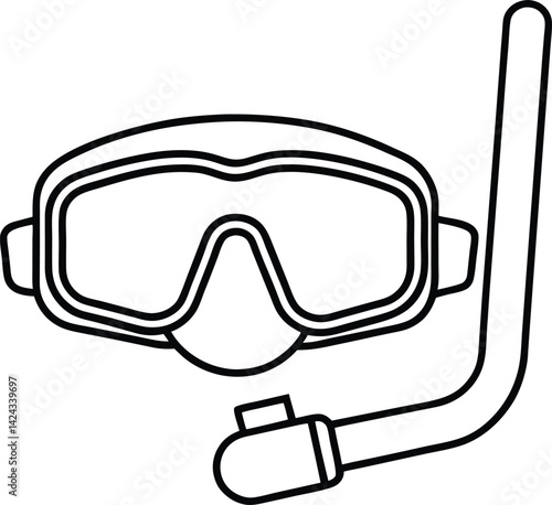 Snorkel gear silhouette
