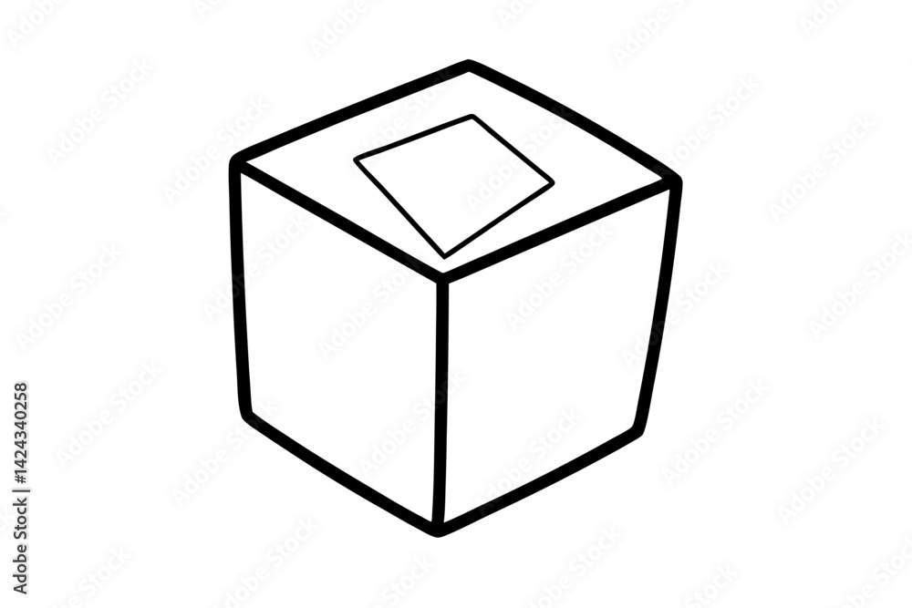 Ice Cube Icon - Simple Line Art Vector
Ice Cube Icon - Simple Line Art Vector