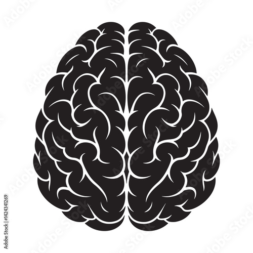 Brain Logo Design, Silhouette Brain Logo Design Vector, Unique and Professional Brain Logo Design