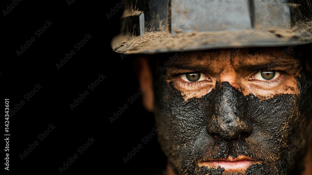 Construction Worker Portrait Industrial Site Photography Urban Environment Close-up Resilience and Hard Work