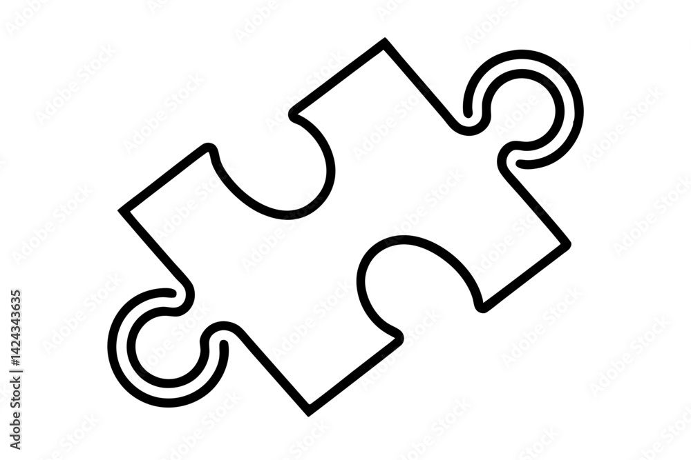Puzzle Piece Line Icon – Minimalist Puzzle Outline Vector
Puzzle Piece Line Icon – Minimalist Puzzle Outline Vector