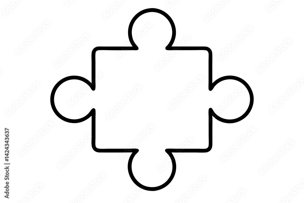 Puzzle Piece Line Icon – Minimalist Puzzle Outline Vector
Puzzle Piece Line Icon – Minimalist Puzzle Outline Vector