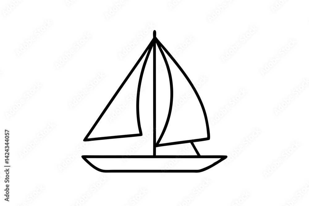 Sailboat Line Icon – Minimalist Sailboat Outline Vector
Sailboat Line Icon – Minimalist Sailboat Outline Vector