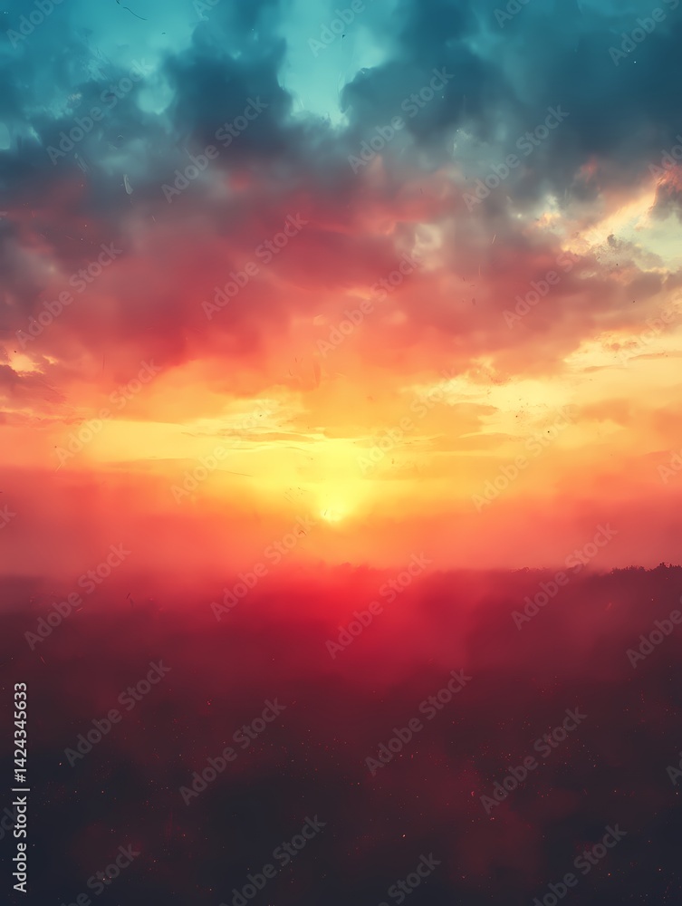 Naklejka premium sunset in the sky