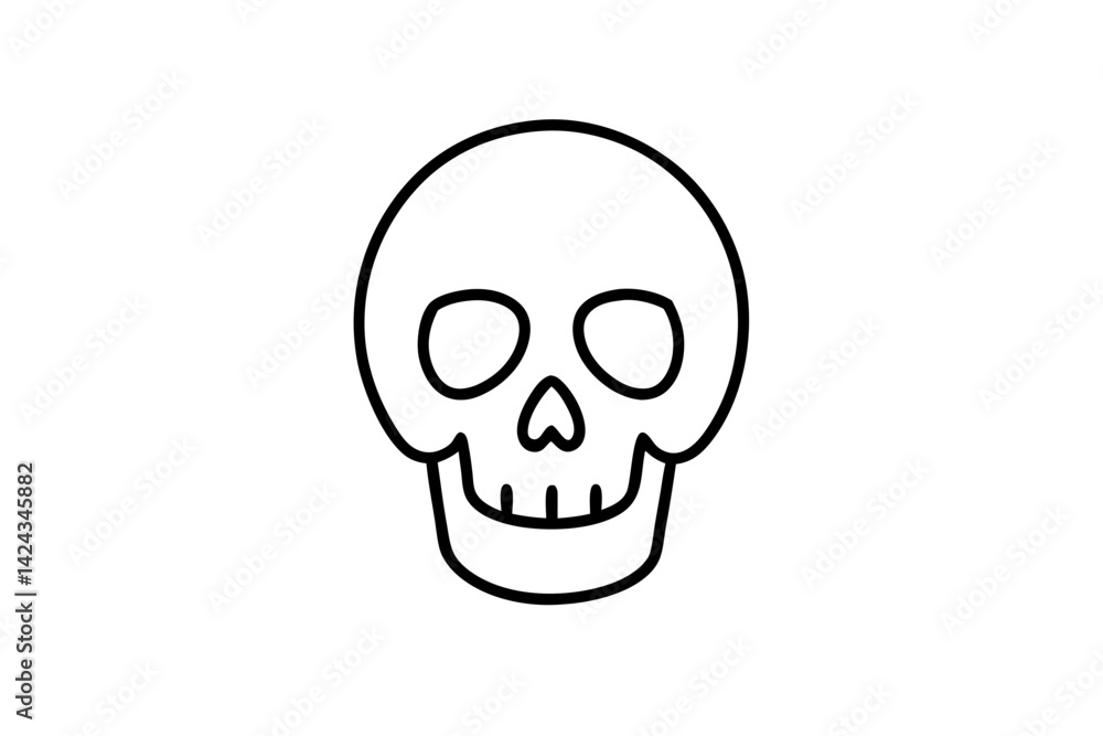 Skull Line Icon – Minimalist Skull Outline Vector
Skull Line Icon – Minimalist Skull Outline Vector