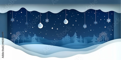 winter landscape with snow