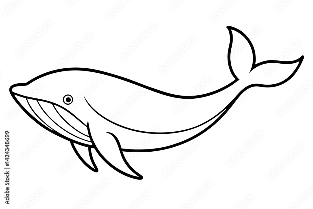 Whale Icon – Simple Line Art Vector of a Whale for Marine and Nature Designs
Whale Icon – Simple Line Art Vector of a Whale for Marine and Nature Designs