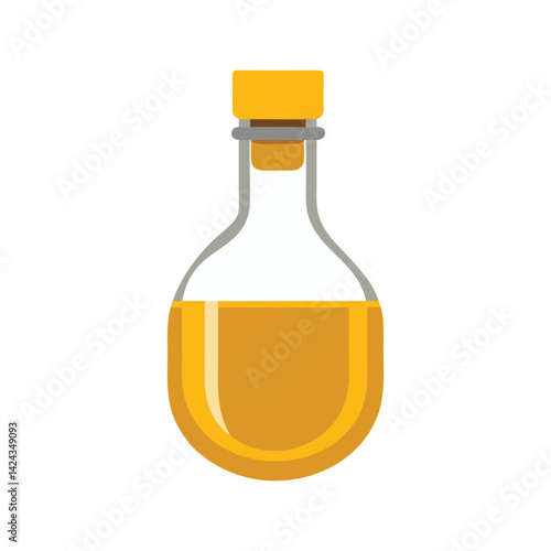 Illustration of a Bottle of Olive Oil for Cooking or Healthy Eating Concepts