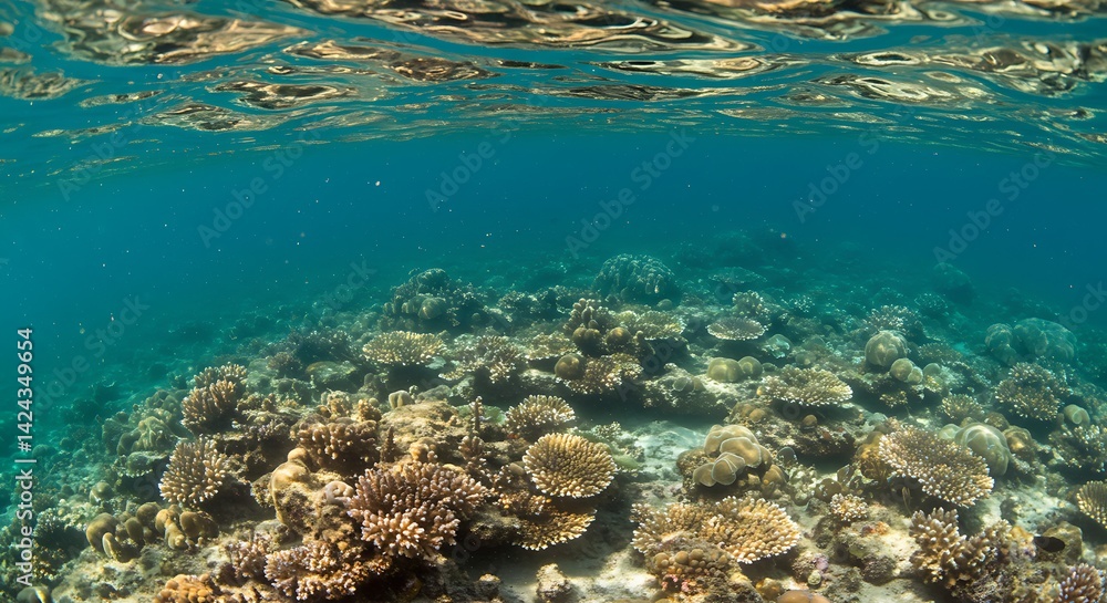 Fototapeta premium Underwater Coral Reef Scene