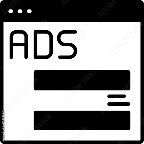 Google ads Vector icon in Glyph Style
