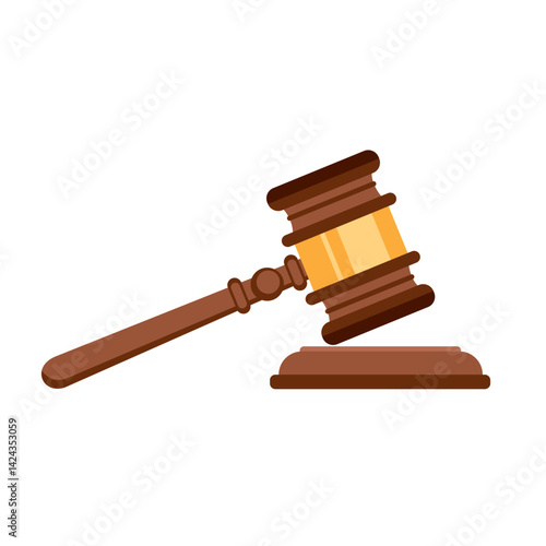 gavel vector illustration judge gavel flat design