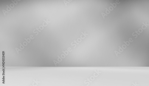 Wallpaper Mural Empty white gray room studio with leaves shadow overlay effect for product presentation display. Cosmetic beauty fashion showroom. Morning sunlight through the window.  Torontodigital.ca