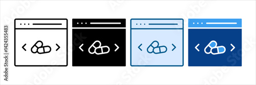 Online Service Icon Set Multiple Style Collection