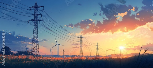 Connecting Power Lines to Wind Turbines: Advancing Renewable Energy Transmission and Sustainable Power Solutions